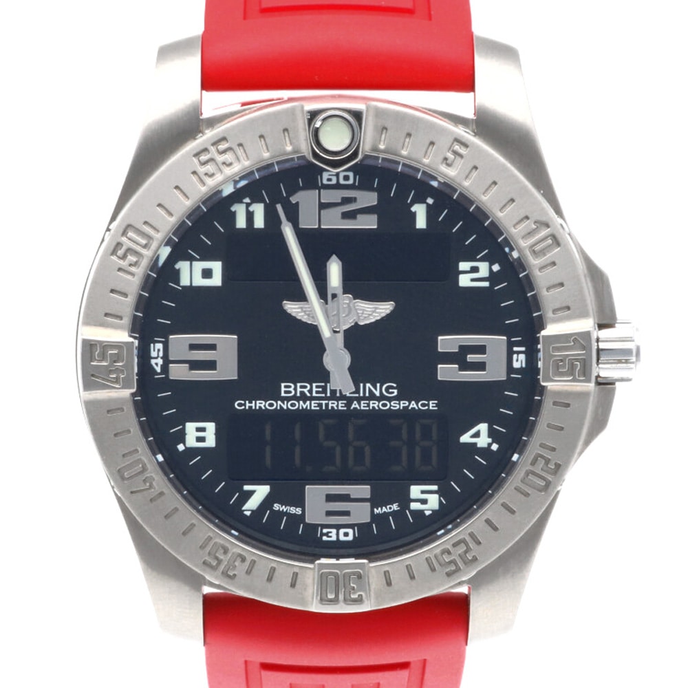 ブライトリング エアロスペース エヴォ 腕時計 チタン E79363101B1E1 クオーツ 1年保証 BREITLING 中古