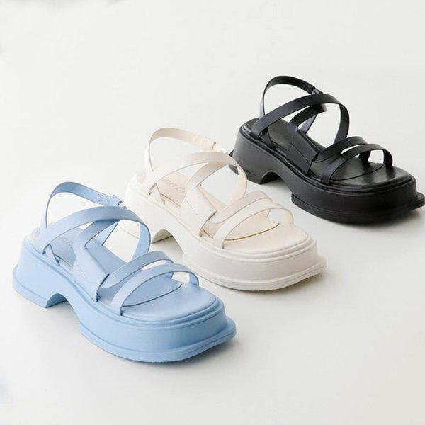 [シューズ] ボールドアウトソール 女性 レディース 夏 ストラップ 厚底サンダル 5cm sjnab-xh8211