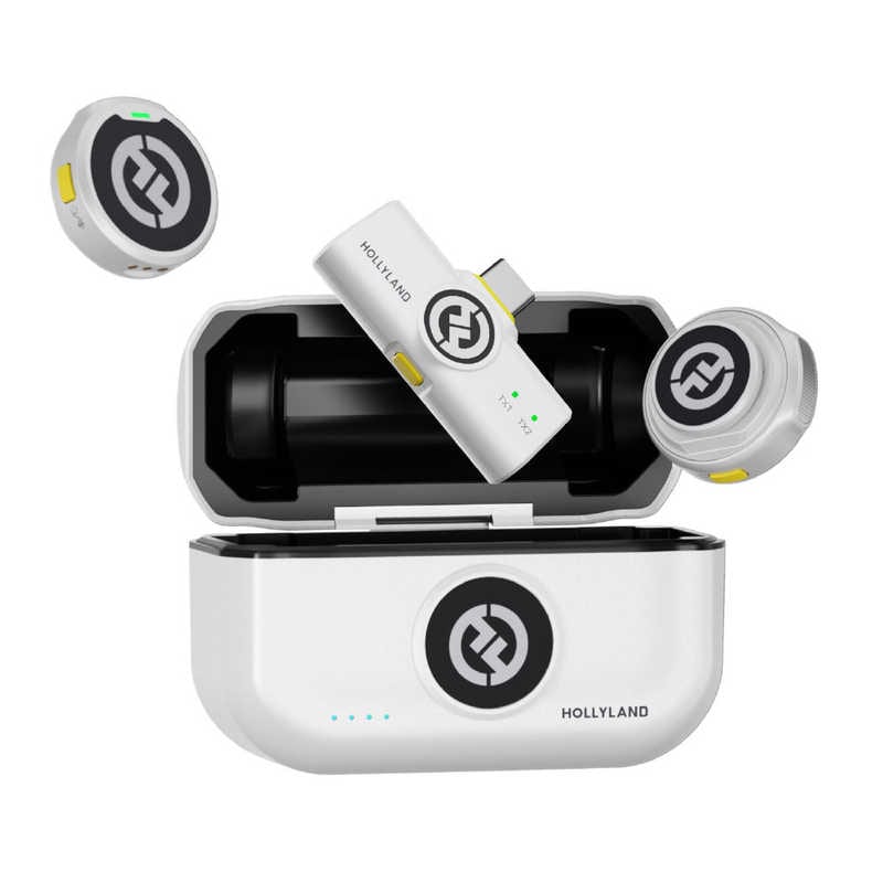 HOLLYLAND　LARK M2 with USB-C Plug (DuoIvory White) ワイヤレスラベリアマイクロホンシステム(アイボリー)　LM2USB-C（DuoIW）