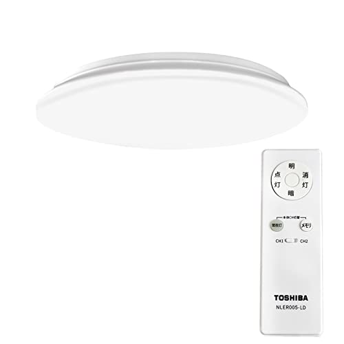 東芝(TOSHIBA) LEDシーリングライト 調光タイプ 8畳(日本照明工業会基準)4299lm シンプル しっかり明るい LED常夜灯 リモコン付き NLEH08MALA-DLD