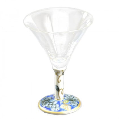 有田焼 福泉窯 有田浪漫 吟醸カクテルグラス 染錦葡萄 ブルー 5,767円