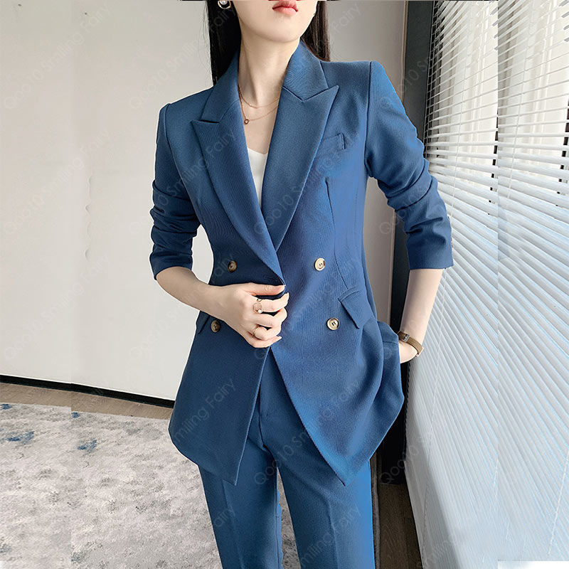 春秋 ムートンファッション 韓国ファッション スーツズボン スーツパンツ 上下セット レディース おしゃれ 気質 女神 職業 セット-15