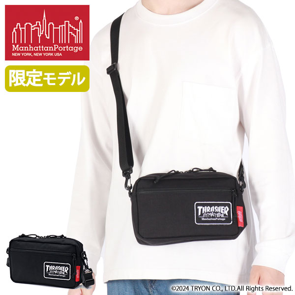 日本正規品 メンズ レディース ブランド 大人 軽量 ショルダー 撥水 Jogger Bag Embroidered Patch THRASHER MP1404LEPTHRASHER
