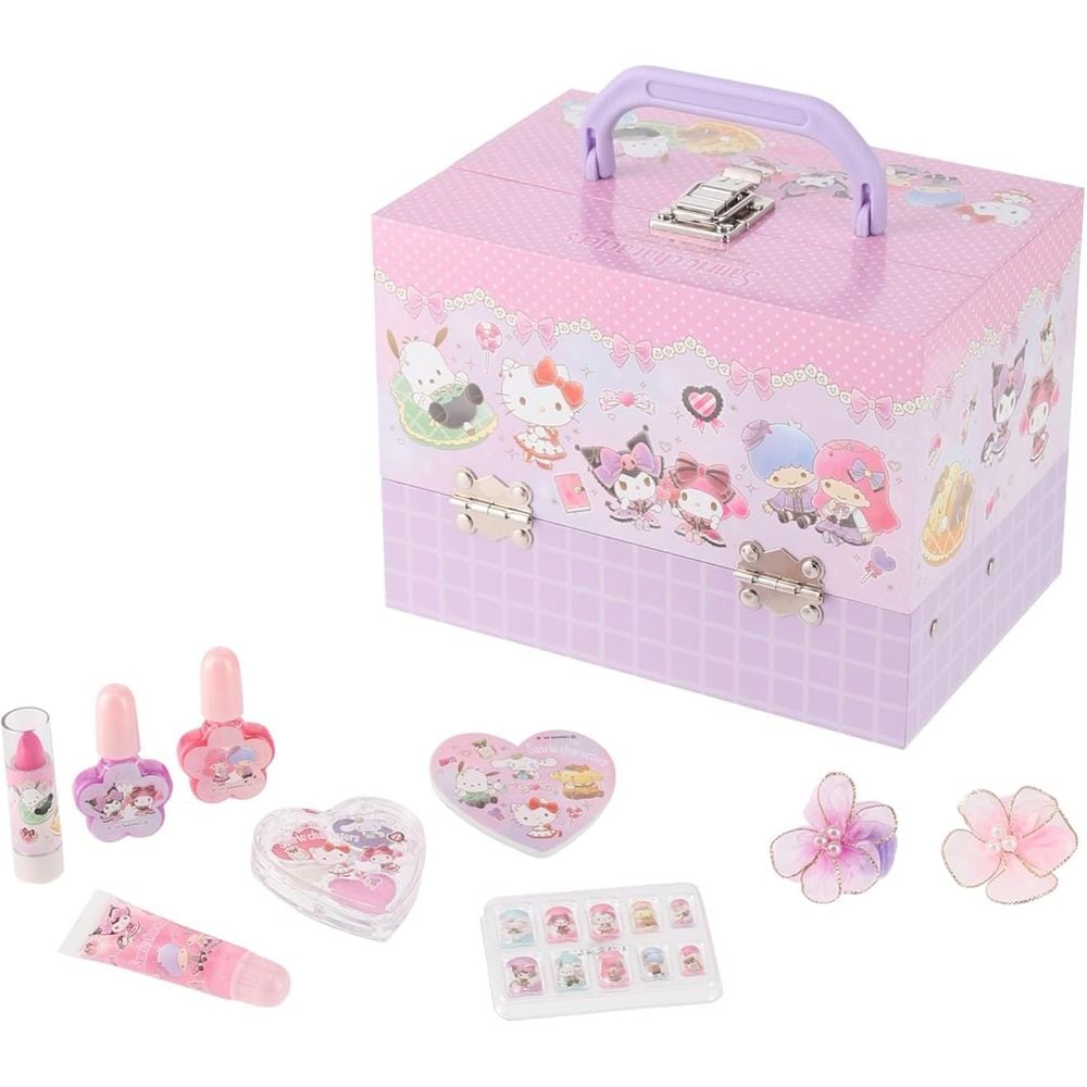 サンリオキャラクターズ バニティメイクボックス パープル 6才以上 コスメ アクセサリー 241010 キッズコスメ