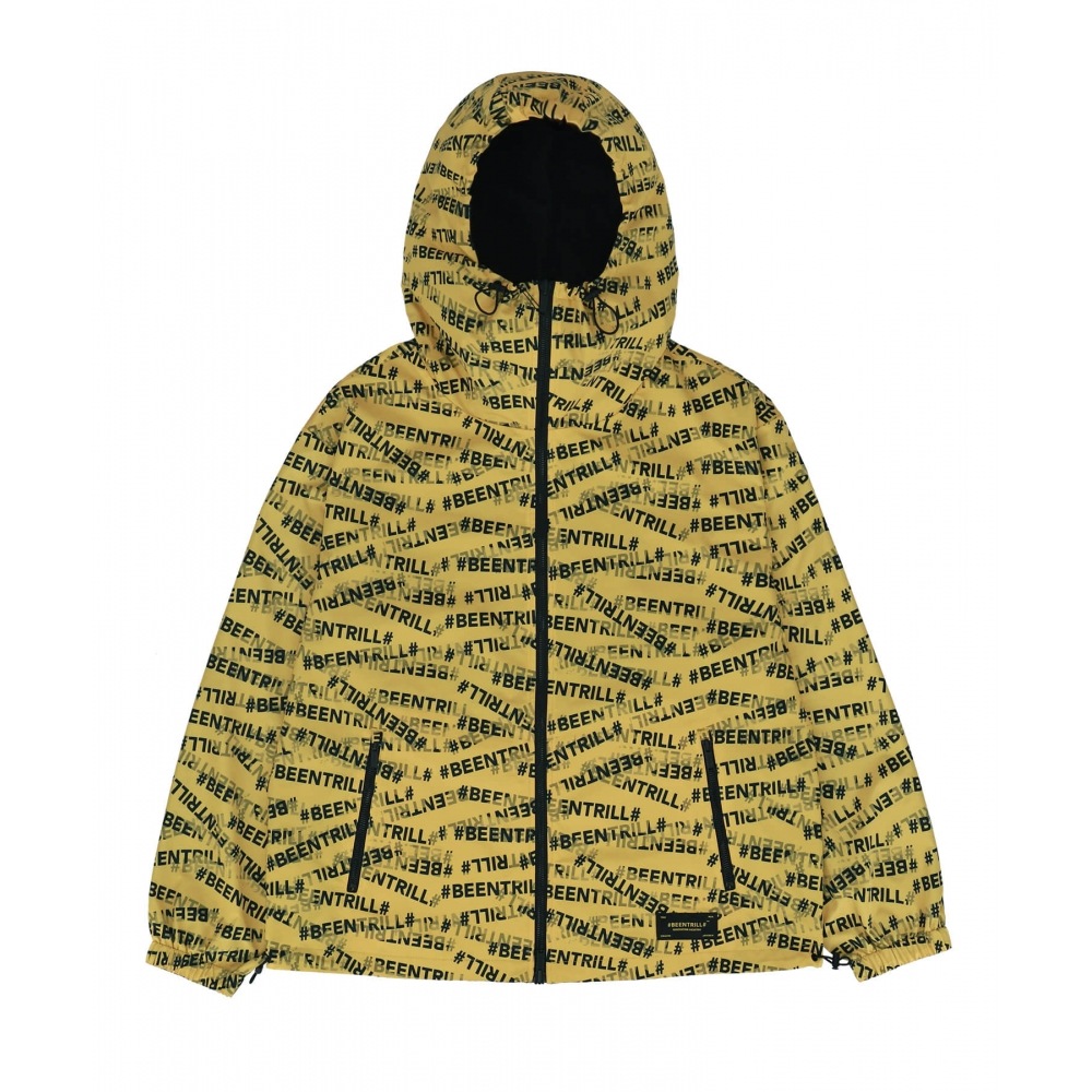 BEENTRILLテーピングアートリバーシブルオーバーフィットジャンパー（ブラック）