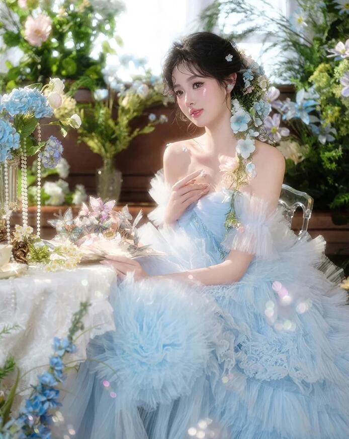 高品質 お姫様 成人式ドレス 二次会ドレス パーティードレス 結婚式ドレス ワンピース カラードレス ロング丈ワンピース 花嫁ドレス 高級感 ウェディングドレス 可愛い 前撮りドレス 後撮り きれい