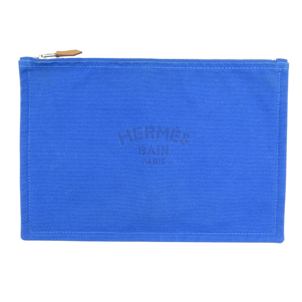 美品 ヨッティングGM ポーチ コットン/コットン ブルー 1373【中古】 レディース