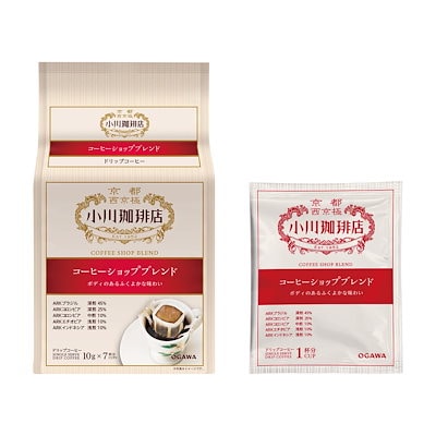 他サイト： 小川珈琲店 コーヒーショップブレンド ドリップコーヒー 7杯分 70g ×3個の商品画像