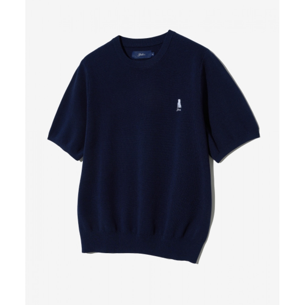 YALE レディースコンフォートクールハーフスリーブニットネイビー