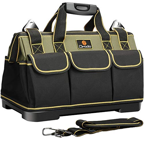 色：グリーン Drado ツールバッグ 工具バッグ 工具袋 道具袋 工具差し入れ 大口収納 1680