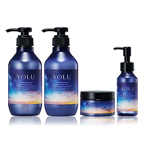 YOLU ヨル シャンプー トリートメント ヘアオイル ヘアマスク 4点 セット 【ディープナイトリペア】 コンディショナー ヘアトリートメント