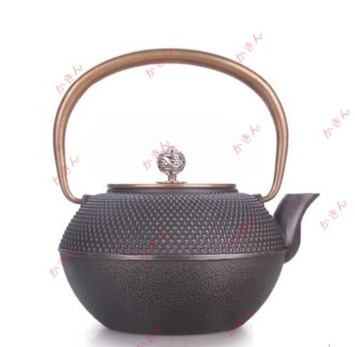 南部鉄びん 手作り コーティングなし 鋳鉄製の壷 お茶の道具 1200ml