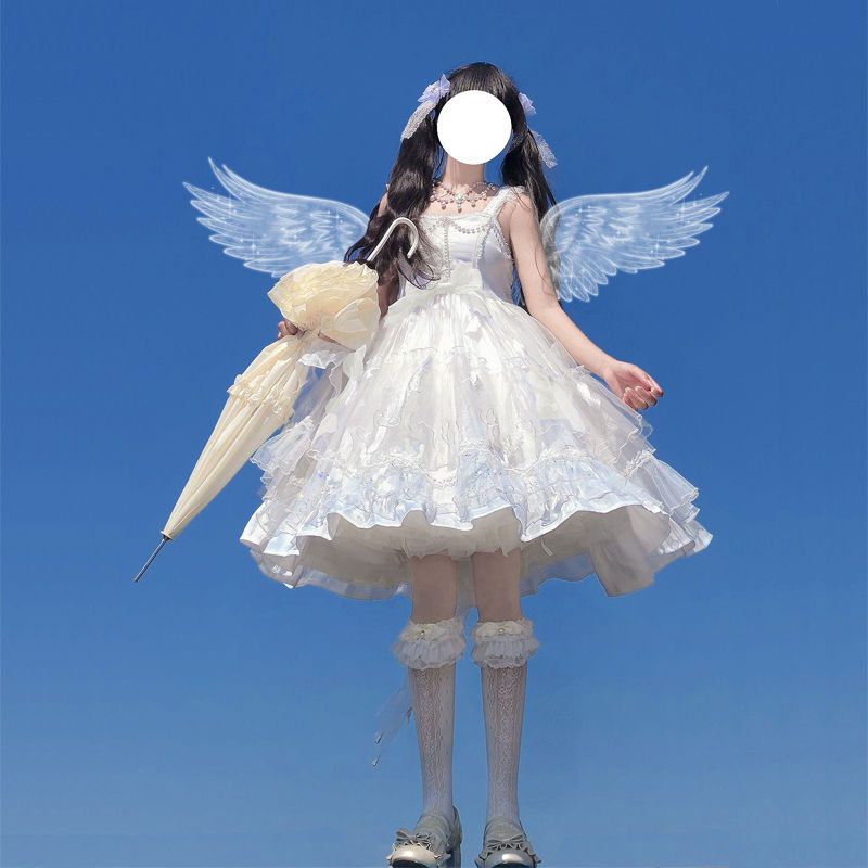 コスム ロリータ 洋装 キャミソールワンピース女 コスプレ ロリータメガ割カラコンサンダル f Yt ハニーズ