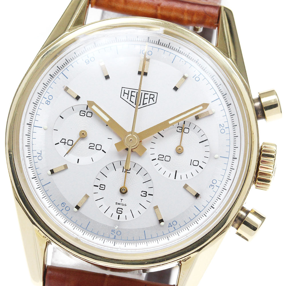 タグホイヤー TAG HEUER CS3140 カレラ 1964年復刻モデル K18YG クロノグラフ 手巻き メンズ _835157【中古】
