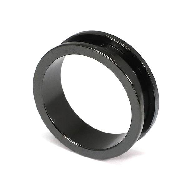 ボディピアス 30mm ブラック フレッシュトンネル サージカルステンレス　30ミリ ホールトゥ ピアス CBR ビーズリング　サーキュラーバーベル　セグメントスムースリング　#
