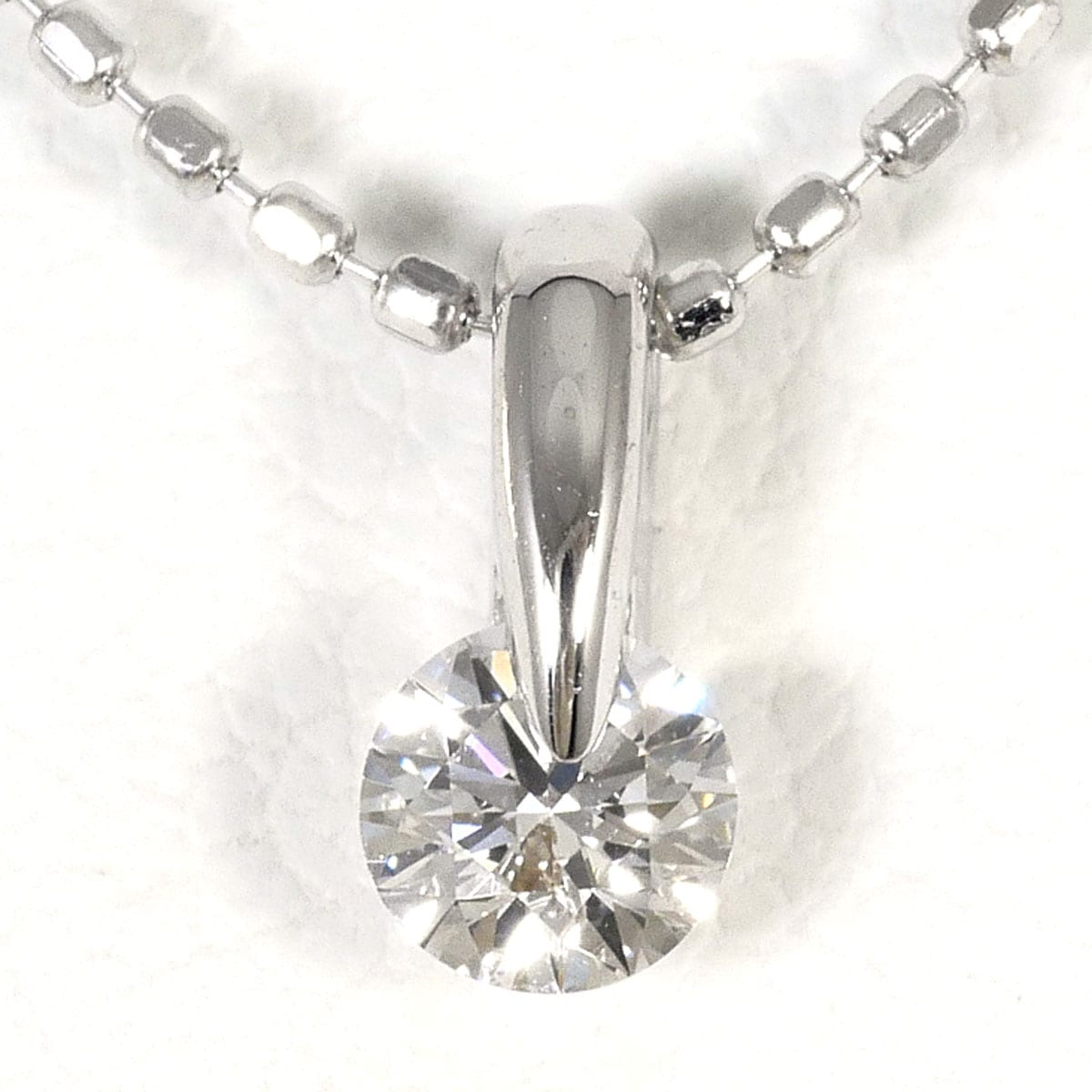 K18 18金 WG ホワイトゴールド ネックレス ダイヤモンド 0.151ct 総重量約1.5g 約39cm 中古