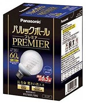 パナソニック 電球形蛍光灯 パルックボールプレミア 電球60形タイプ G25形 クール色 クリア E