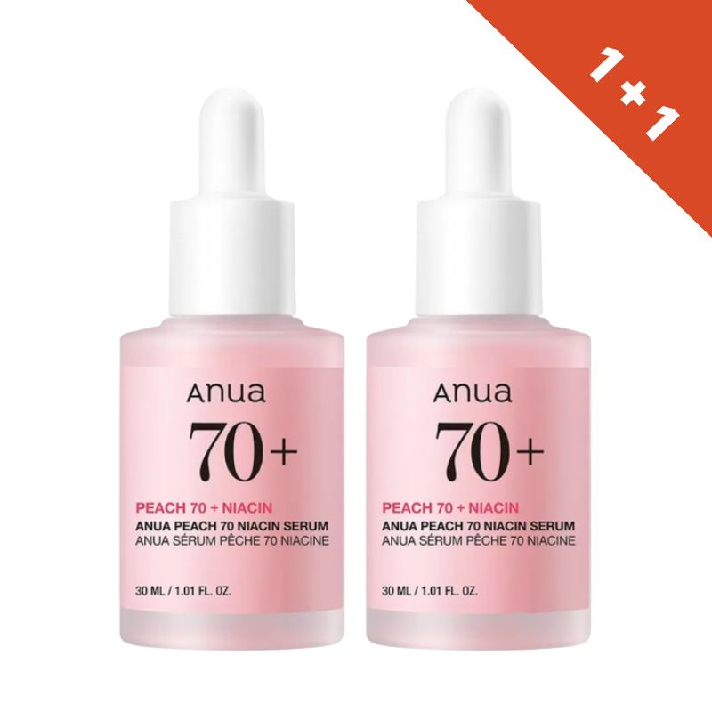[ダブル企画] 桃 70 ナイアシンアミド セラム 30ml + 30ml [美容液 しみ 毛穴ケア, 韓国コスメ, スキンケア, エイジングケア, 肌荒れ,