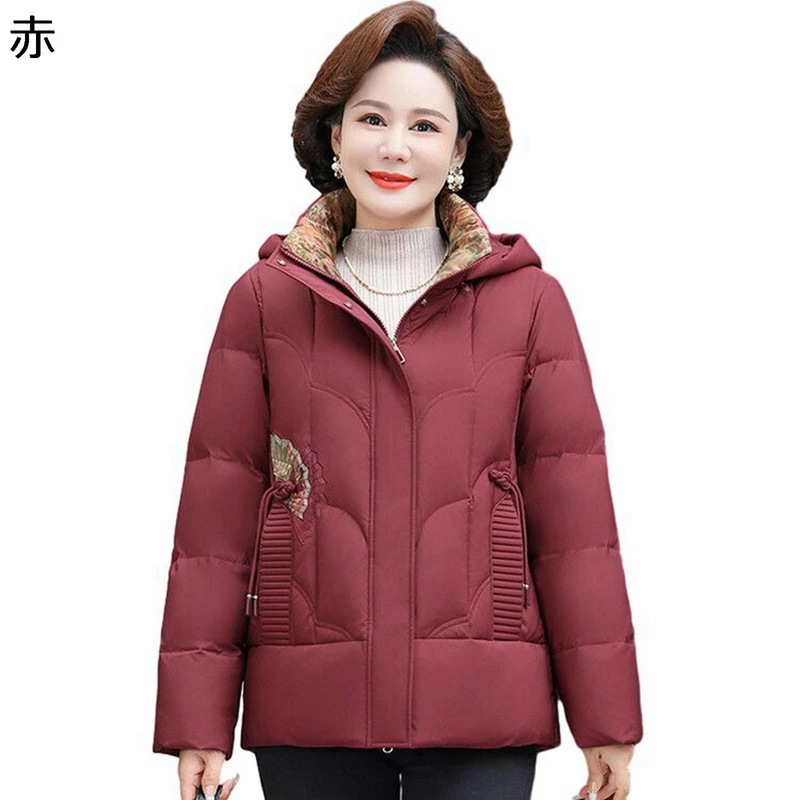 レディースダウンジャケット レディース 花 花柄 プリント 刺繍 ダウン入れ アヒル羽毛 ウルトラライトジャケット 長袖 トップス 秋冬服 流行り ファッション シンプル オシャレよい手触り