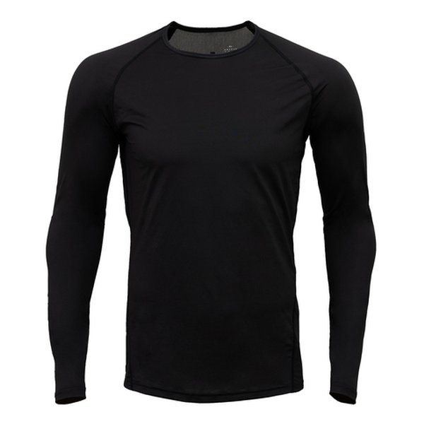 FREEZE TECH 氷撃α 冷感シャツ長袖クルーネック Ｍサイズ/ブラック LDLFTPCLSクルーネックインナーBKM