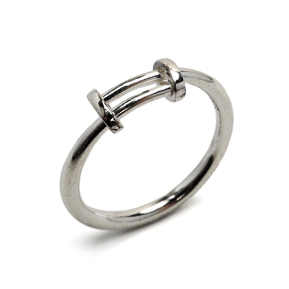 シルバー925 シンプルリング 幾何学 [cr663]