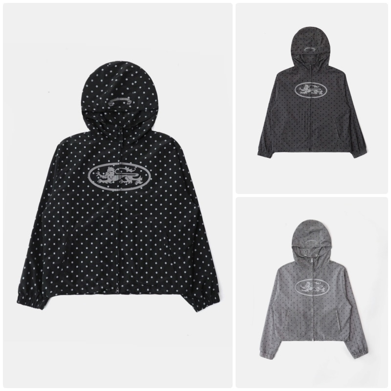 【BADBLOOD】[UNISEX] MYSTIC NYLON REFLECTIVE HOODED ZIP-UP : 3COLORS