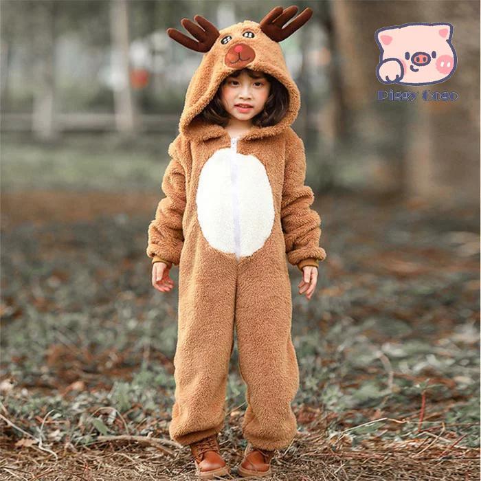 クリスマス コスプレ トナカイ 子供 キッズ 女の子 男の子 着ぐるみ サンタ サンタクロース サンタ服 コスチューム 衣装 サンタコス 仮装 子供服 となかい