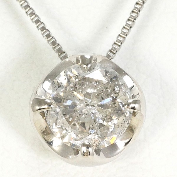 PT900 プラチナ PT850 ネックレス ダイヤ 0.584 鑑定書 ジュエリー 中古