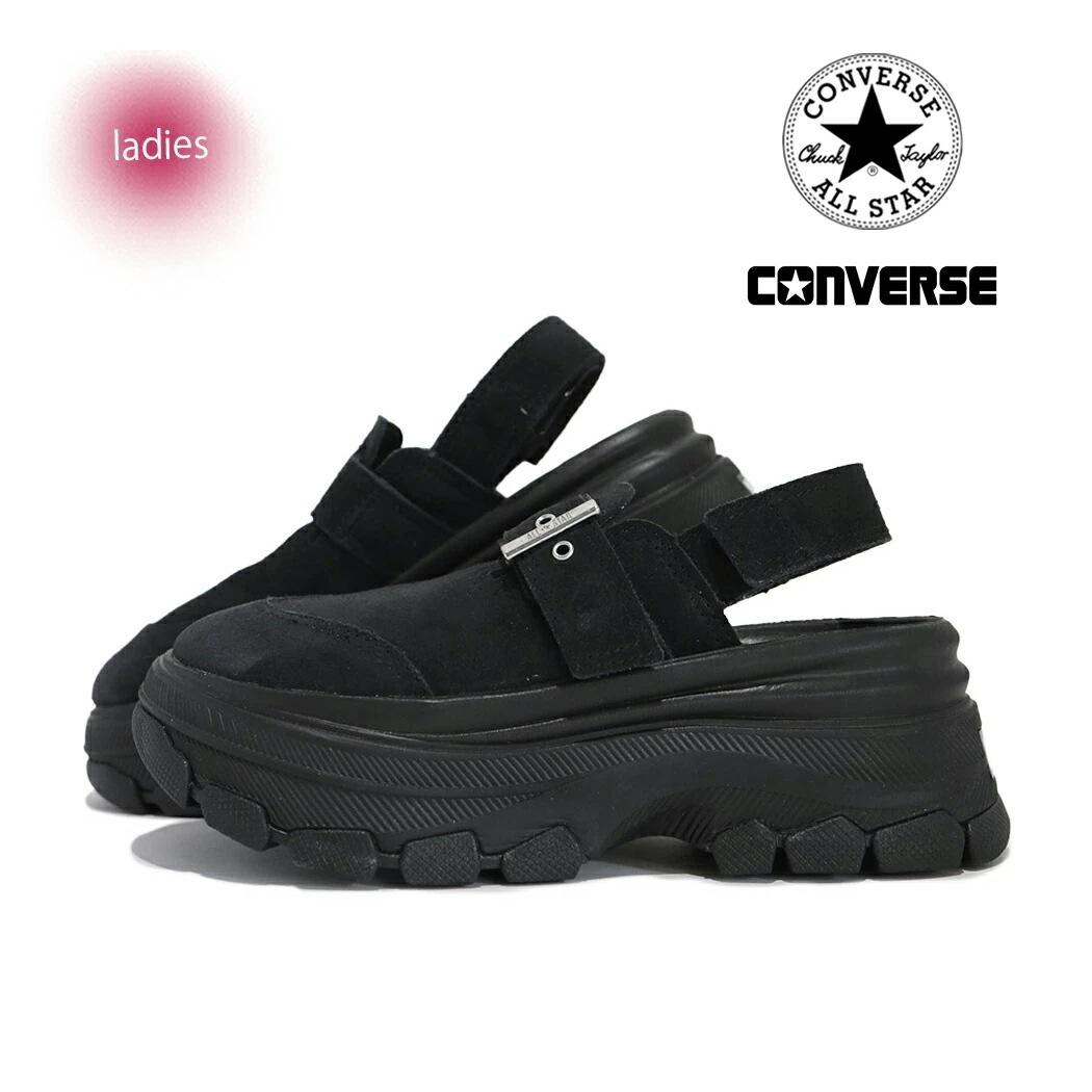 CONVERSE コンバース 厚底 サンダル オールスター トレックウエーブ クロッグ スニーカー ALL STAR TREKWAVE CLOG SANDAL BLACK ( ブラック 黒 31315