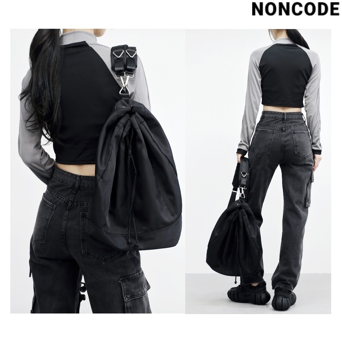 Kanan string eyelet backpack 2色 デイリー 韓国人気 新商品 新学期 学生バッグ カジュアルバッグ ストリートファッション 5,400円