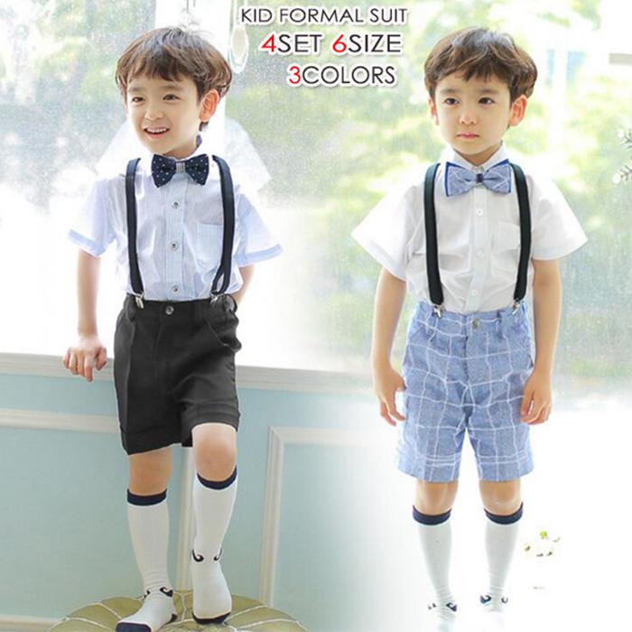 夏子供タキシードお買い得4点セット子供スーツ子供服キッズフォーマル男の子スーツ入学式入園スーツ