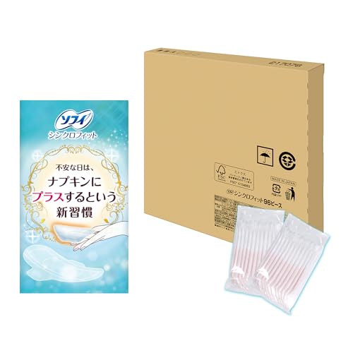 【ナプキンにプラスする新習慣! 】ソフィ シンクロフィット 多い日の昼用 96コ入【吸収力をプラスオン】【トイレに流せて便利】【まとめ買いパック