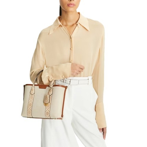 SMALL PERRY CANVAS TRIPLE-COMPARTMENT TOTE 158635