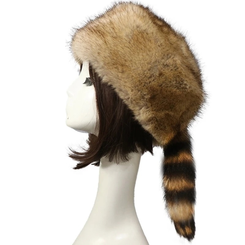 ファッショナブルな防風フェイクファーコサックスタイルのロシア女性冬スキーイヤーフラップ帽子