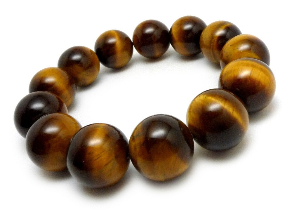 AAA イエロータイガーアイ ブレスレット 16mm パワーストーン ブレスレット メンズ 天然石 数珠 アクセサリー メンズブレスレット パワーストーンブレスレット 天然石ブレスレット 男性用 厄除