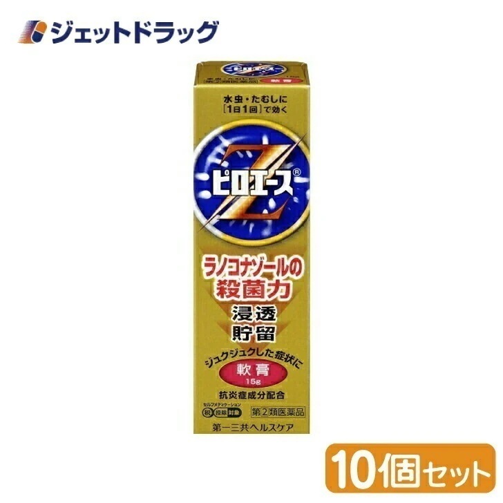 【指定第2類医薬品】ピロエースZ軟膏 15g ×10個 セルフメディケーション税制対象商品