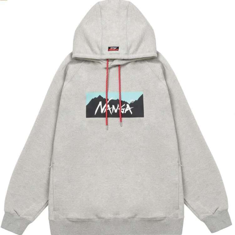 エコハイブリッドボックスロゴスウェットフーディー（メンズ） M ライトグレー×ターコイズ #N0000119-L.GRYTRQ