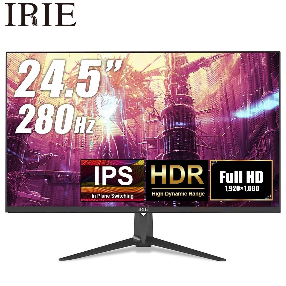 ゲーミングモニター 280hz 24.5インチ HDR対応 PS5 Fast IPS AC電源内蔵 フルHD 1920x1080 HDMI 2.0 MPRT 1ms ノングレア FFF-LD25G2B