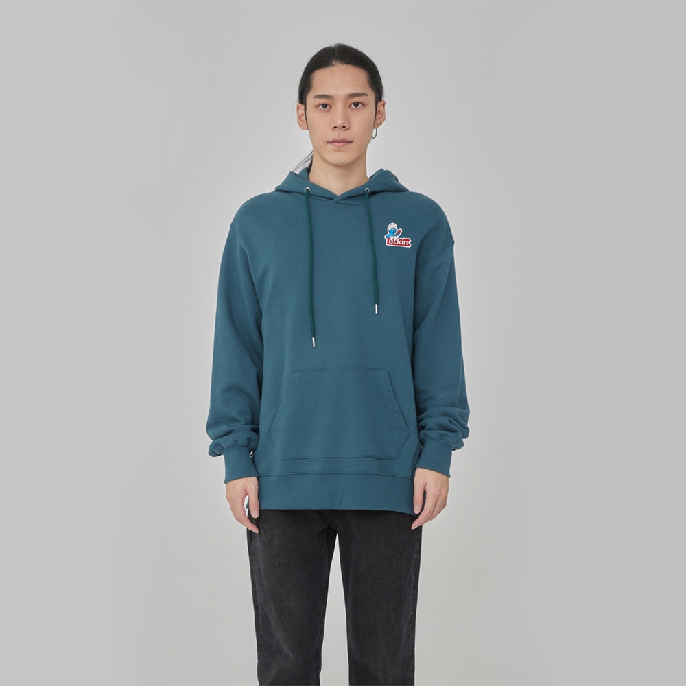 UL:KIN X THE SMURFS_Logo Embroidery Hoodie_BG