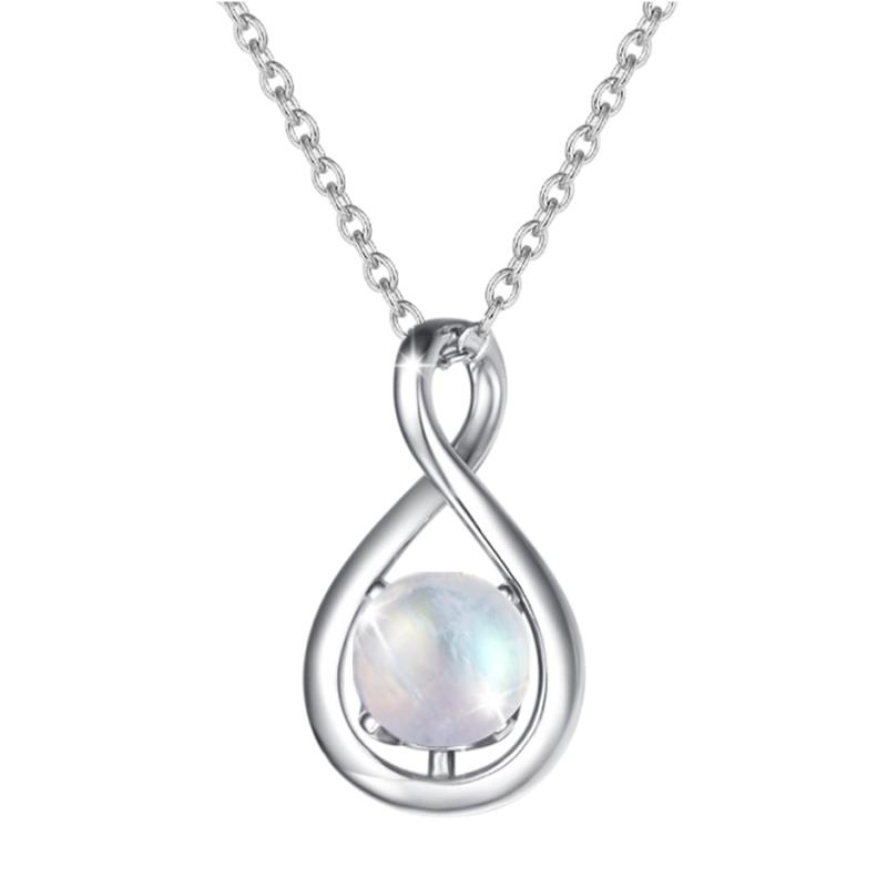 [AGVANA] 誕生石 ネックレス レディース 12ヵ月 しずくモチーフ プラチナメッキ シルバー925 アクセサリー クリスマス ホワイトデー 誕生日 母の日 プレゼント 綺麗なBOX付き