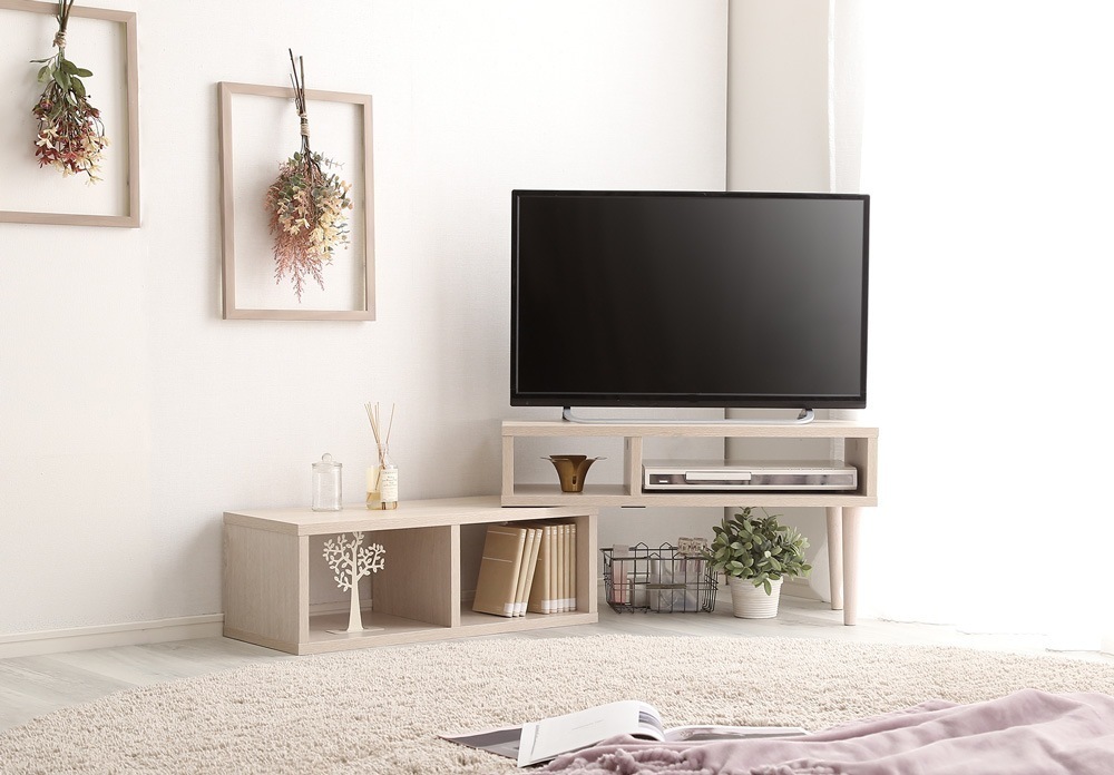 テレビ台 ローボード テレビボード キャビネット サイドボード リビングボード おしゃれ 伸縮 大人かわいい 木目 北欧 幅75-135cm