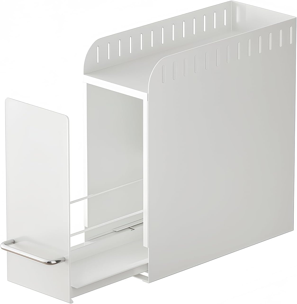 隠せる調味料ラック 引き出し式 コンロ横ラック 完成品 ストッパーのみ要取付 キッチン収納ラック スッキリ整理 省スペース 大容量