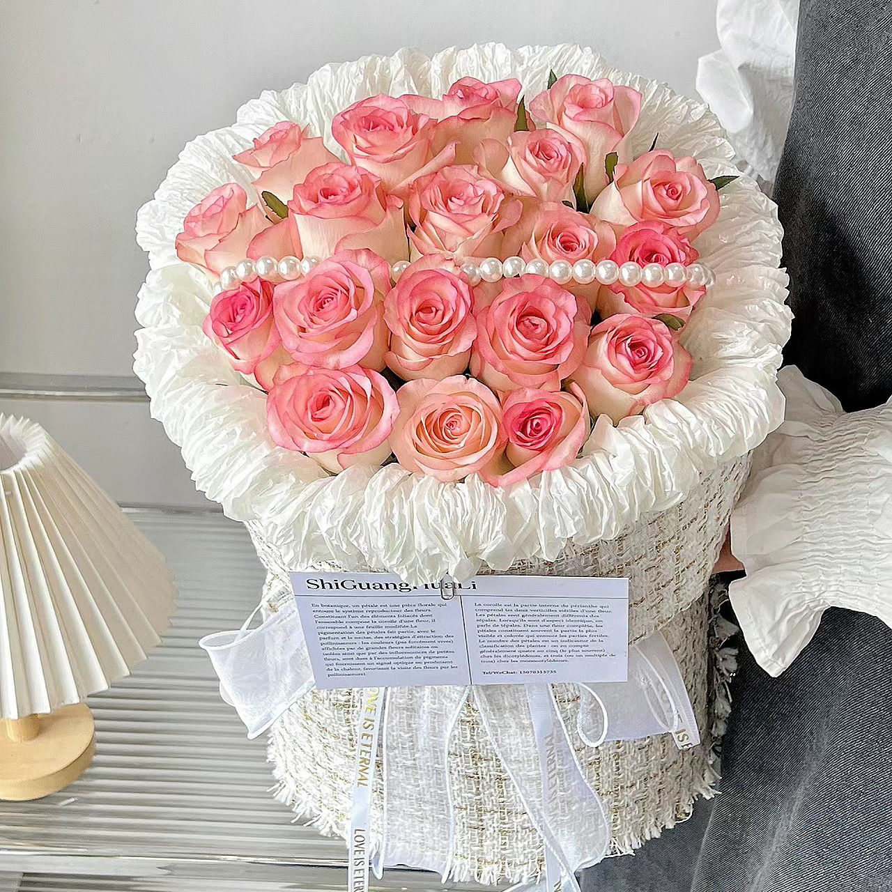 母の日永遠の花ローズブーケ模擬ソープフラワーカプチーノバレンタインデー親友送信ガールフレンド誕生日ギフト女性