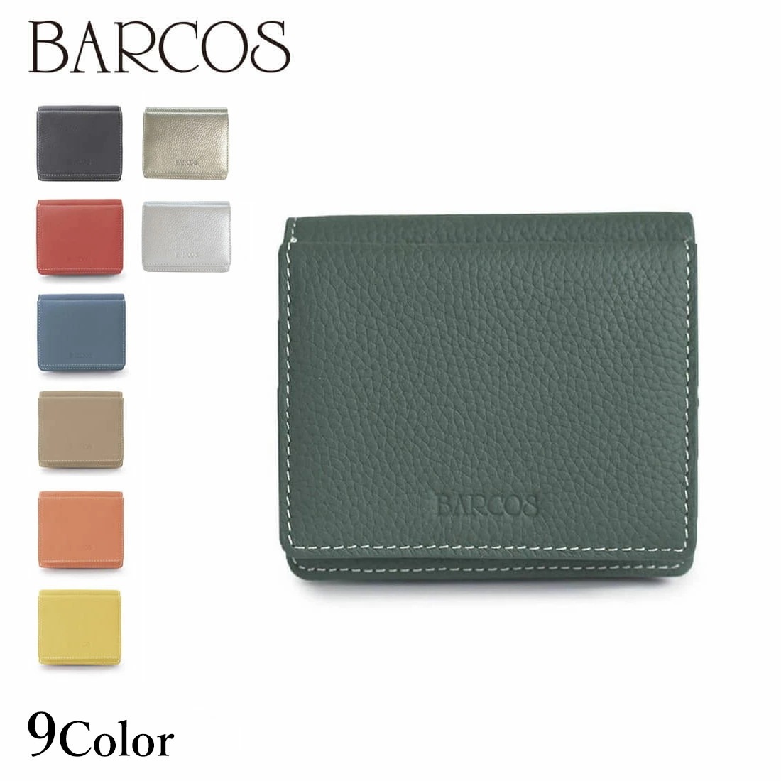 BARCOS シュリンクレザーミニウォレット レディース 全9色 ONESIZE バルコス