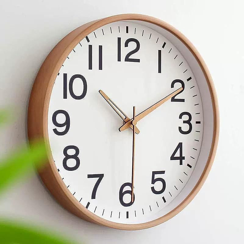 Taolenly 掛け時計 ナチュラル 音がしない 静か 連続秒針 数字が見やすい ウォールクロック 天然木色 おしゃれ 北欧 新築祝い ギフト 乾電池 壁かけ 時計 子供部屋 リビング インテリア 6,997円