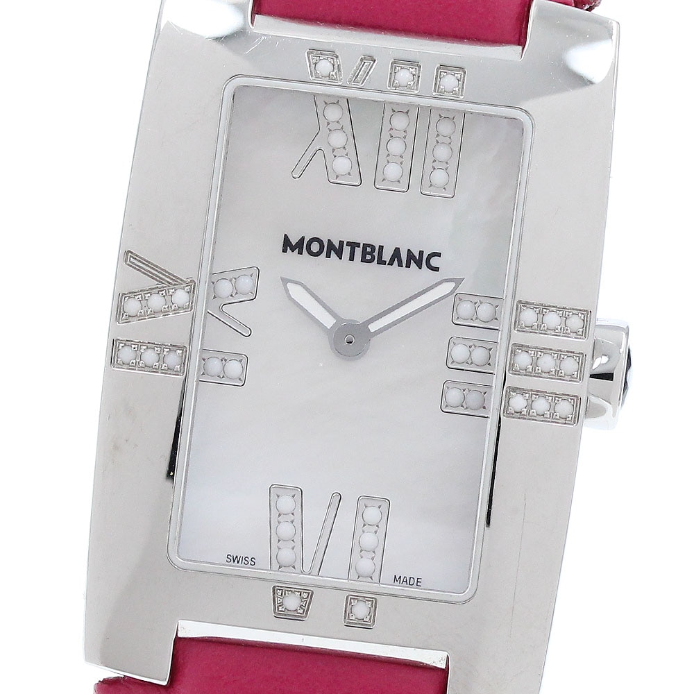 モンブラン MONTBLANC 7183 ホワイトシェルダイアル クォーツ レディース _922663【中古】