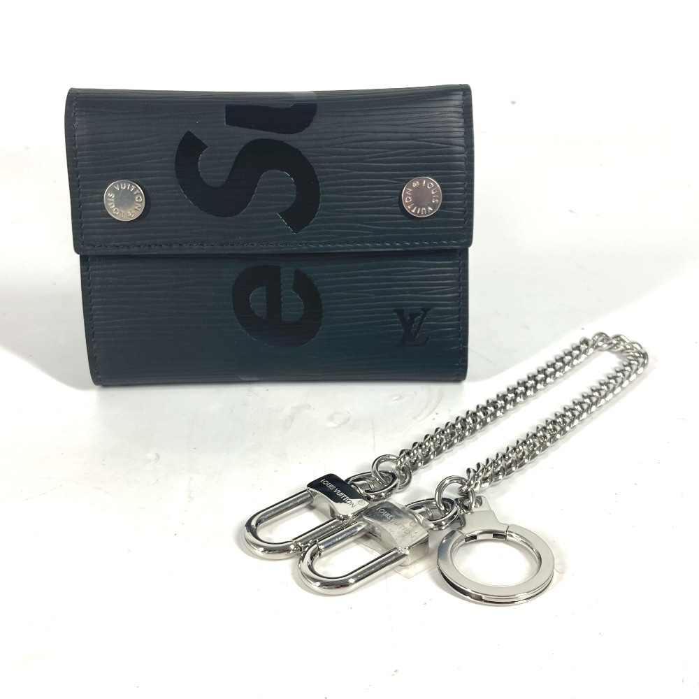 3つ折り財布 M67711 チェーンウォレット CH.CP WALLET エピ シュプリーム supreme コラボ CH.CP WALLET エピレザー ノワール ブラック