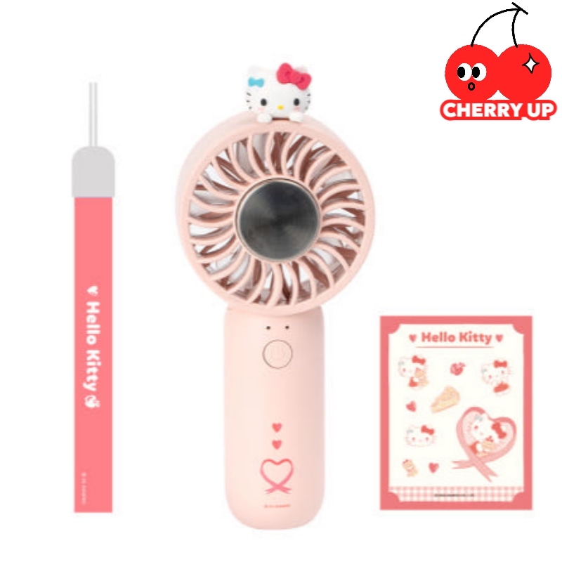 【強力DCモーター搭載・選べる3種】サンリオキャラクター 携帯ハンディファン（ハローキティ・クロミ・シナモロール）冷風 キティ dcモーター持ち歩き 冷却プレートクリップ 携帯扇風機 扇風機冷却プレー