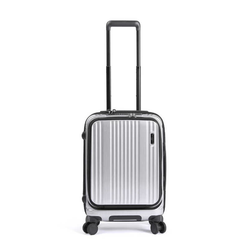 BERMAS　INTER CITY 【バーマス インターシティ】 機内持ち込み Sサイズ フロントオープン シルバー [TSAロック搭載 /35(L) /2泊～3泊]　60520