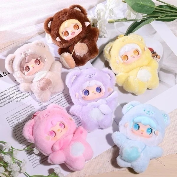 【正規品保証】全6種+1隠し Yooki ぷにぷにクマさんシリーズ ふわもこブラインドボックスキーホルダー ストラップ ぬいぐるみ フィギュア ギフト 卓上マスコット73